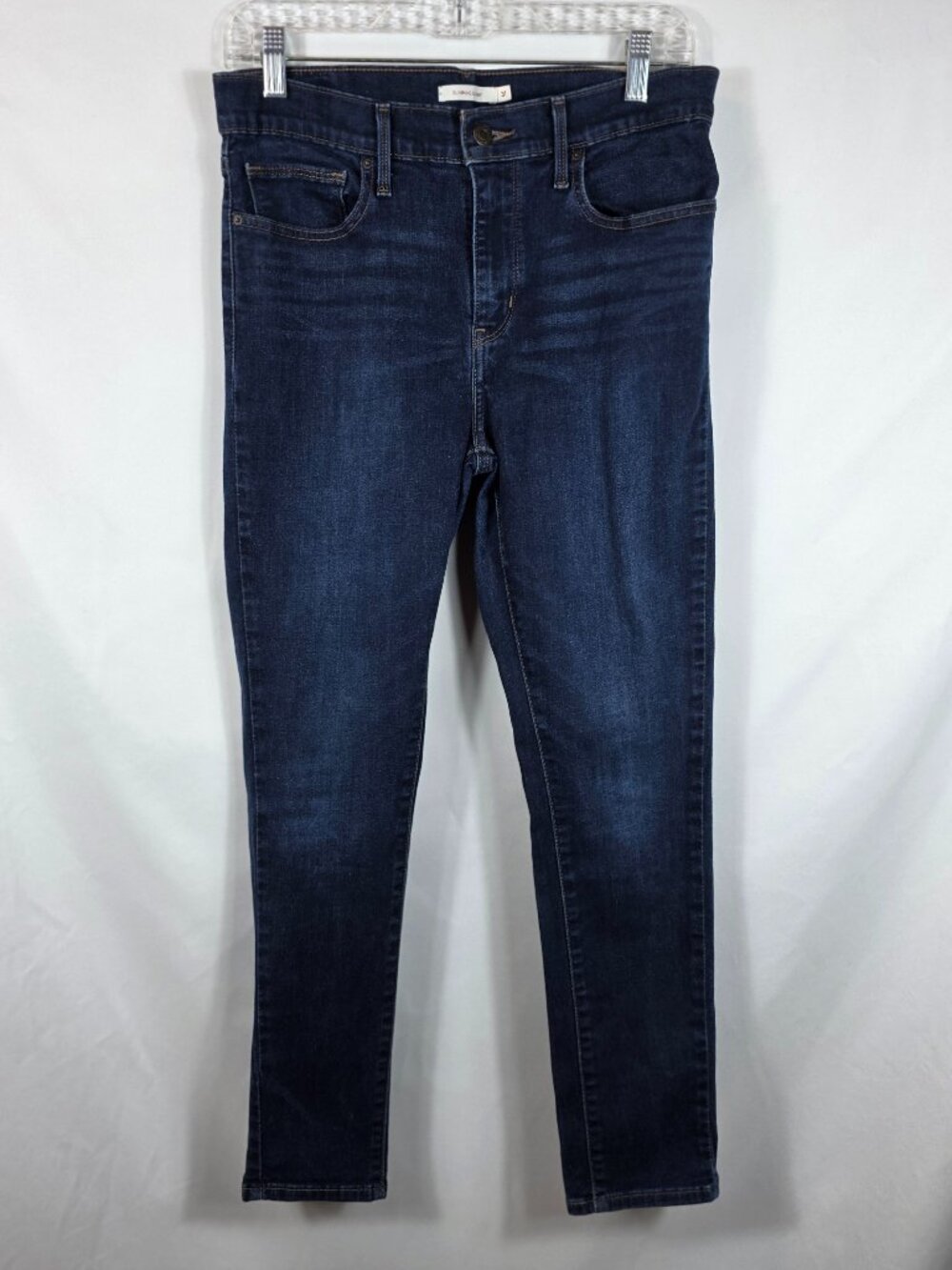 Levi's Slimming Skinny Jeans Women's Size 31 Size 12 Mid Rise Dark Wash